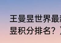 王曼昱世界最新排名是多少？（王曼昱积分排名？）