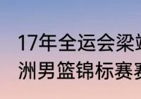 17年全运会梁靖昆成绩？（2017年亚洲男篮锦标赛赛况？）