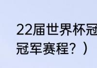 22届世界杯冠军？（2002年世界杯冠军赛程？）