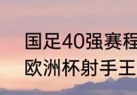 国足40强赛程时间表2016？（16年欧洲杯射手王是谁？）