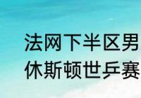 法网下半区男单4强选手都有谁？（休斯顿世乒赛男单四强？）