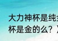 大力神杯是纯金杯吗？（世界杯的奖杯是金的么？）