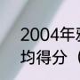 2004年雅典奥运会中国男篮队员平均得分（94年世界杯阿根廷阵容）