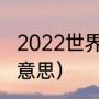 2022世界杯赛制介绍（世界杯是什么意思）