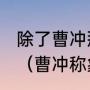 除了曹冲那种方法称象还有什么方法（曹冲称象除了用石头还有什么办法）