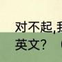 对不起,我太任性了,对你不好,别生气,英文？（imp英语是什么意思？）