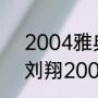 2004雅典奥运会刘翔跑步描写？（刘翔2004雅典运动会晋级过程？）