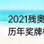 2021残奥奖牌榜排名？（东京残奥会历年奖牌榜？）