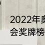 2022年奥运会金牌榜？（2022奥运会奖牌榜？）