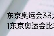 东京奥运会33大项分别是哪些（2021东京奥运会比赛项目）