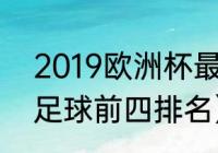 2019欧洲杯最终排名（2020欧洲杯足球前四排名）