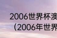 2006世界杯澳大利亚vs意大利阵容（2006年世界杯最佳阵容）