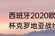 西班牙2020欧洲杯战绩（2021欧洲杯克罗地亚战绩）