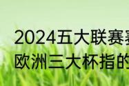 2024五大联赛赛程会在几月份开始（欧洲三大杯指的是那三个杯赛）