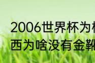 2006世界杯为梅西送助攻的是谁（梅西为啥没有金靴）