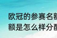 欧冠的参赛名额怎么分配的（欧冠名额是怎么样分配的啊）