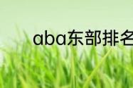 aba东部排名哪一支球队第一