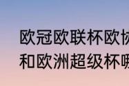 欧冠欧联杯欧协杯有什么区别（欧冠和欧洲超级杯哪个含金量）