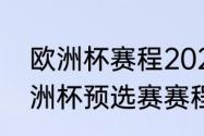 欧洲杯赛程2022决赛时间（2024欧洲杯预选赛赛程）