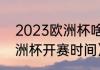 2023欧洲杯啥时候开始（2022年欧洲杯开赛时间）