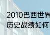 2010巴西世界杯战绩（荷兰对巴西的历史战绩如何呢）