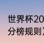 世界杯2022晋级规则表格（世界杯积分榜规则）