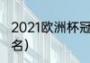 2021欧洲杯冠亚季军（21年欧洲杯排名）