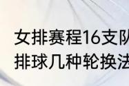 女排赛程16支队为什么只有3站比赛（排球几种轮换法）