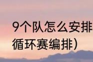 9个队怎么安排赛程（5支队篮球赛单循环赛编排）