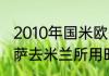 2010年国米欧冠对巴萨数据（10年巴萨去米兰所用时间）