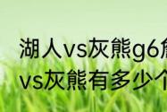 湖人vs灰熊g6詹姆斯得多少分（湖人vs灰熊有多少个主场）