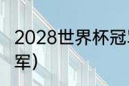 2028世界杯冠军是谁（世界杯谁是冠军）