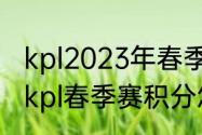 kpl2023年春季赛季后赛赛程（2023kpl春季赛积分怎么算）