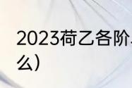 2023荷乙各阶段冠军（荷乙英冠是什么）