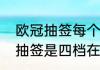 欧冠抽签每个档位一个队伍吗（欧冠抽签是四档在一个组么）