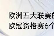 欧洲五大联赛的名额是怎么分配的（欧冠资格赛6个名额怎么产生）