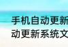 手机自动更新有必要关闭吗（苹果自动更新系统文件什么意思）