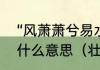 “风萧萧兮易水寒壮士一去不复还”是什么意思（壮士一去几人还近义词）