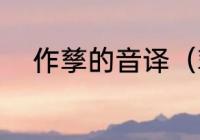 作孳的音译（孳和息组词两个字）