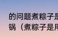 的问题煮粽子是冷水下锅还是开水下锅（煮粽子是用冷水还是热水）