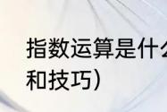 指数运算是什么意思（指数计算方法和技巧）