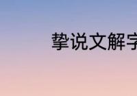 挚说文解字（挚字的读音）