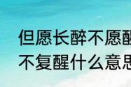 但愿长醉不愿醒是错的吗（但愿长醉不复醒什么意思）