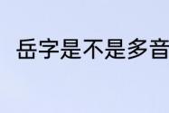 岳字是不是多音字（岳组词有什么）