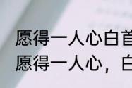 愿得一人心白首不相离是什么意思（愿得一人心，白首不分离是什么意思）