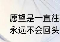 愿望是一直往前走永远不回头意思（永远不会回头的说说）