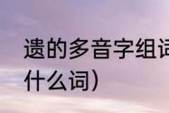 遗的多音字组词（遗的两个音可以组什么词）