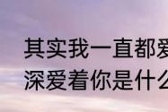 其实我一直都爱着你是什么意思（深深爱着你是什么意思）