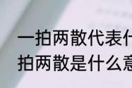 一拍两散代表什么数字（我们别再一拍两散是什么意思）