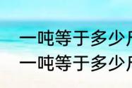 一吨等于多少斤（一吨等于多少公斤一吨等于多少斤）